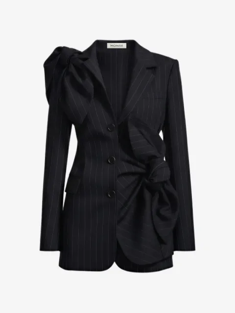 Monse bow-detail pinstripe dress