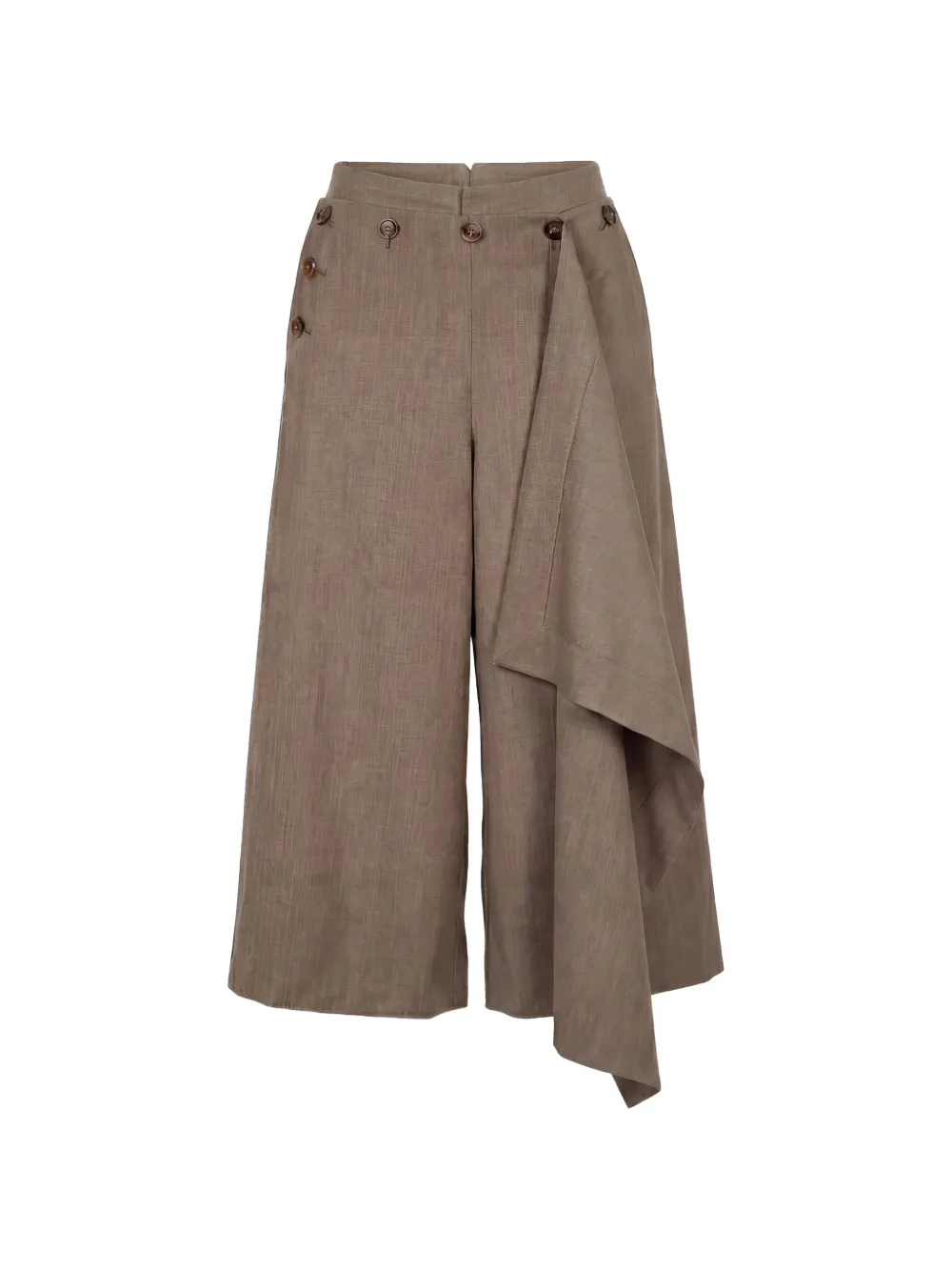 Monse cascade-detail trousers - Marrone