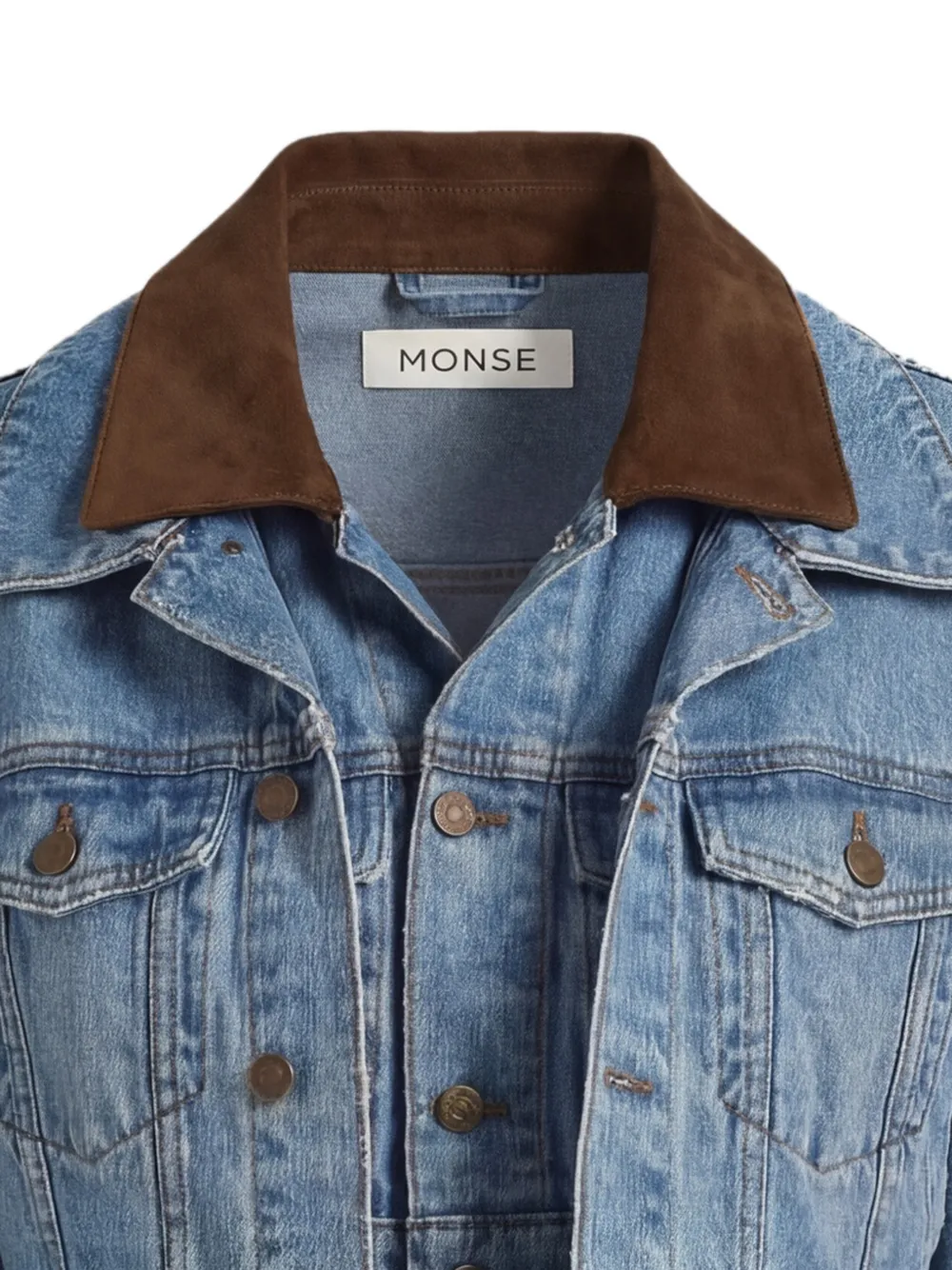  Monse Chaqueta Vaquera Con Bucle Doble - Azul 