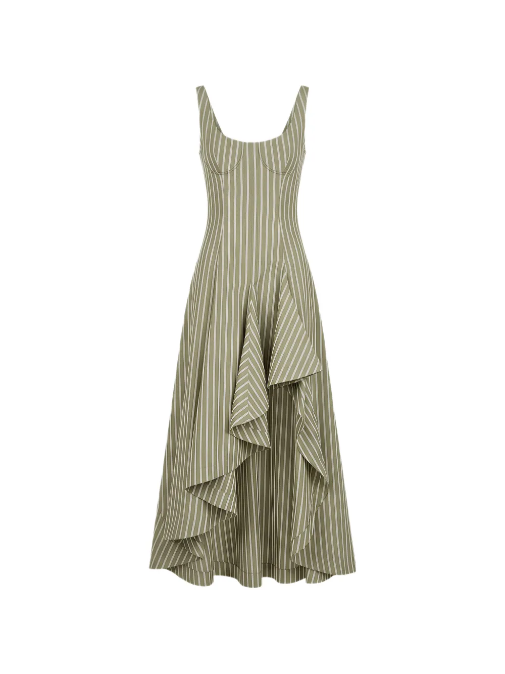 Monse striped corset dress - Verde