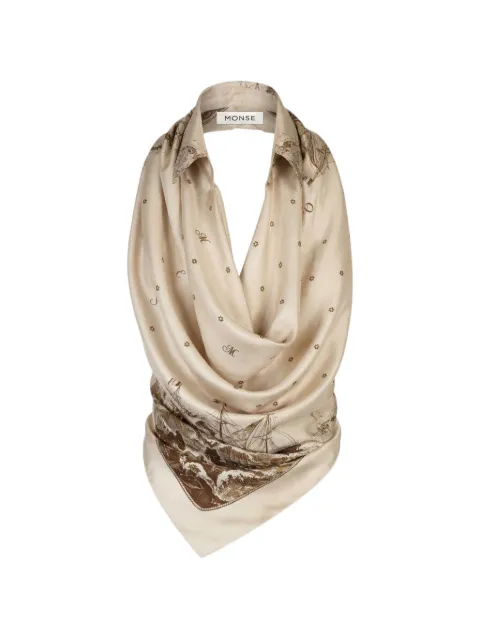 Monse printed halterneck blouse