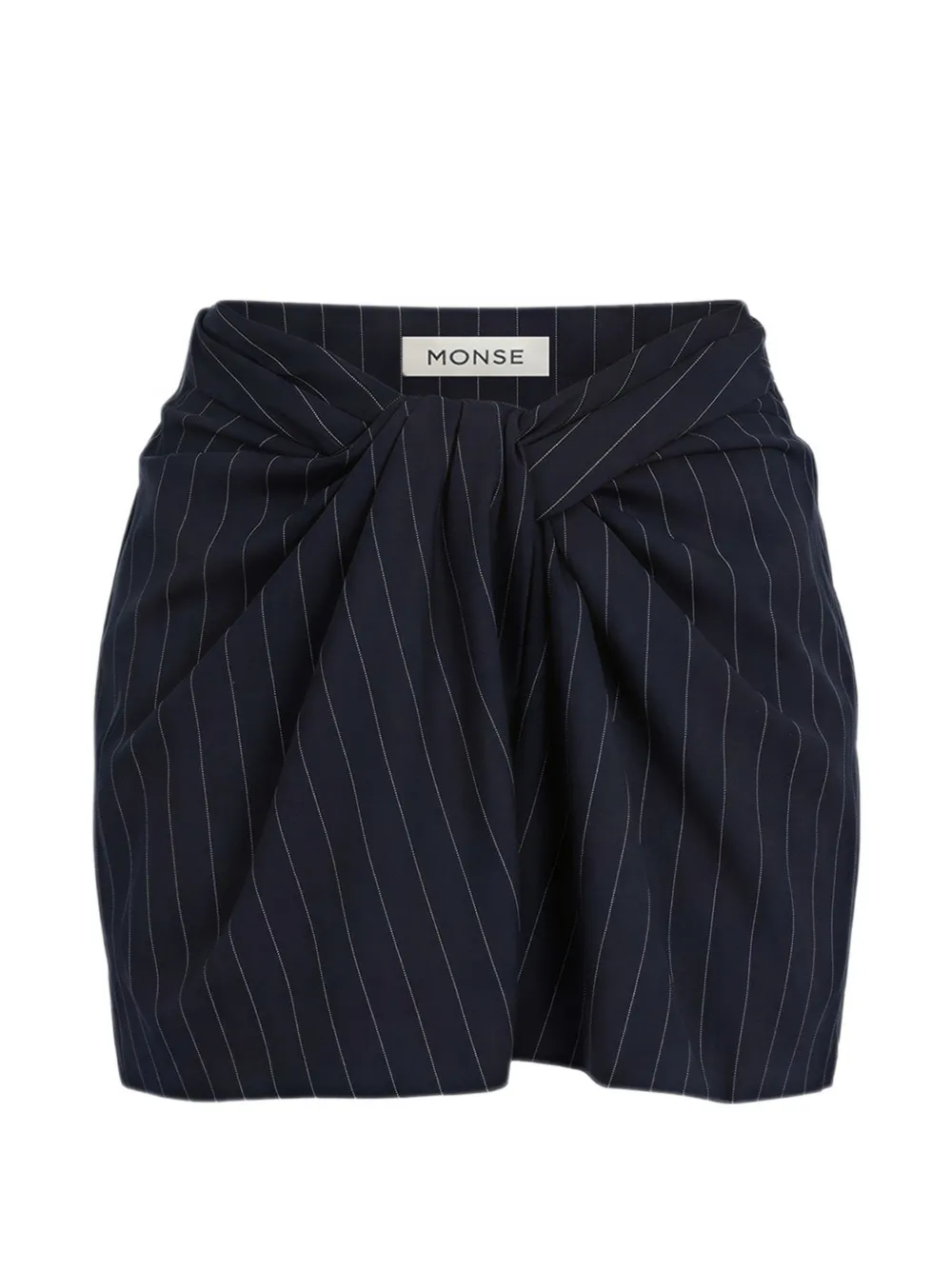 Monse pinstripe-pattern twisted shorts - Blue