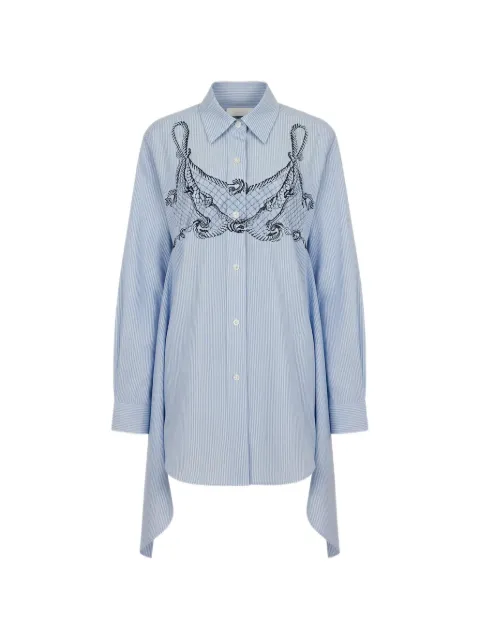 Monse rope-print striped dress