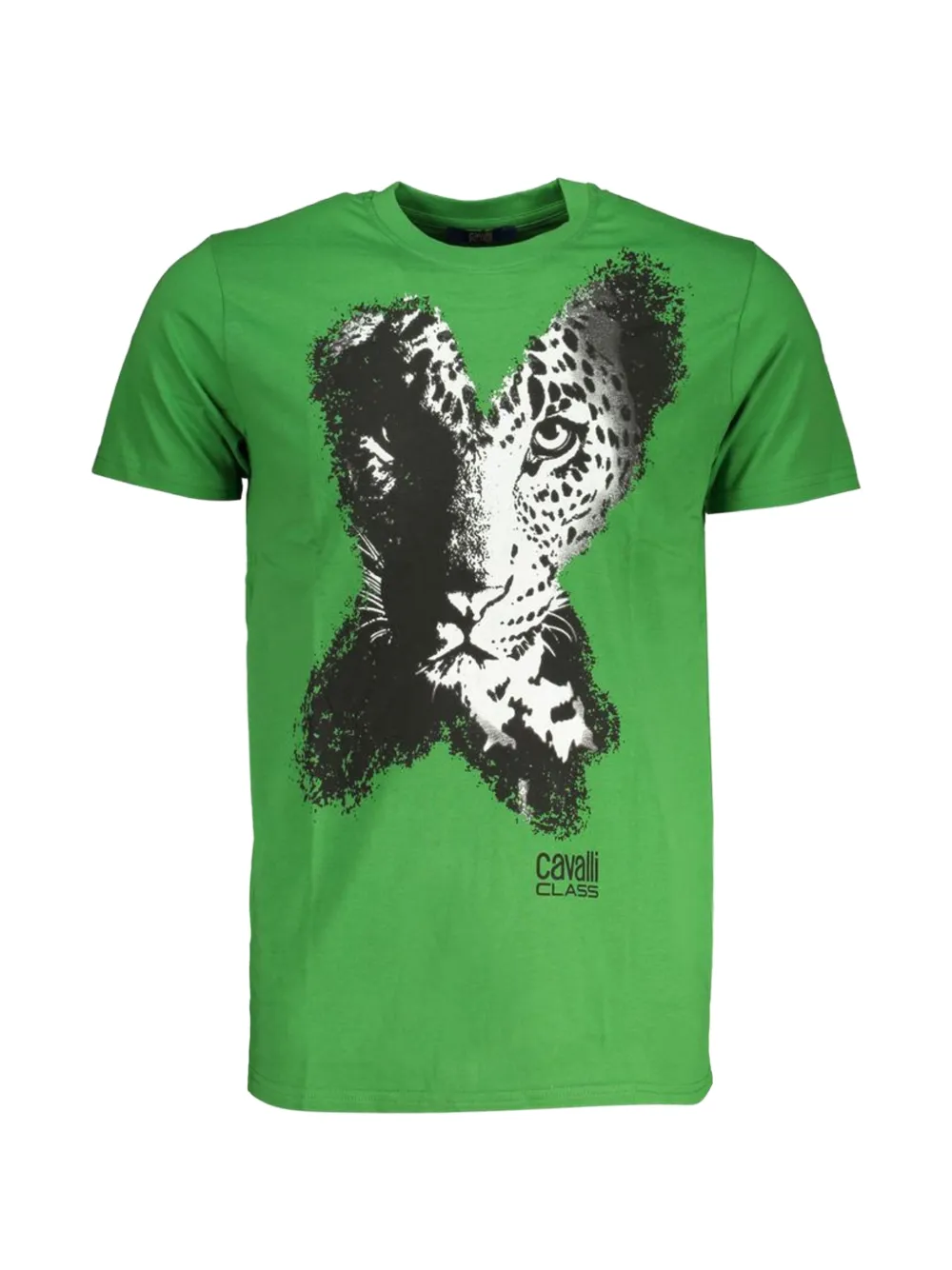 Cavalli Class leopard-print T-shirt - Grün