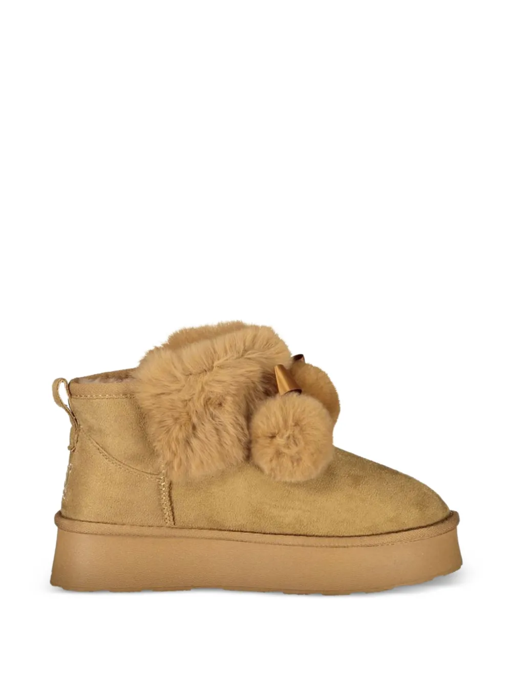Laura Biagiotti pompom faux-fur ankle boots · 38