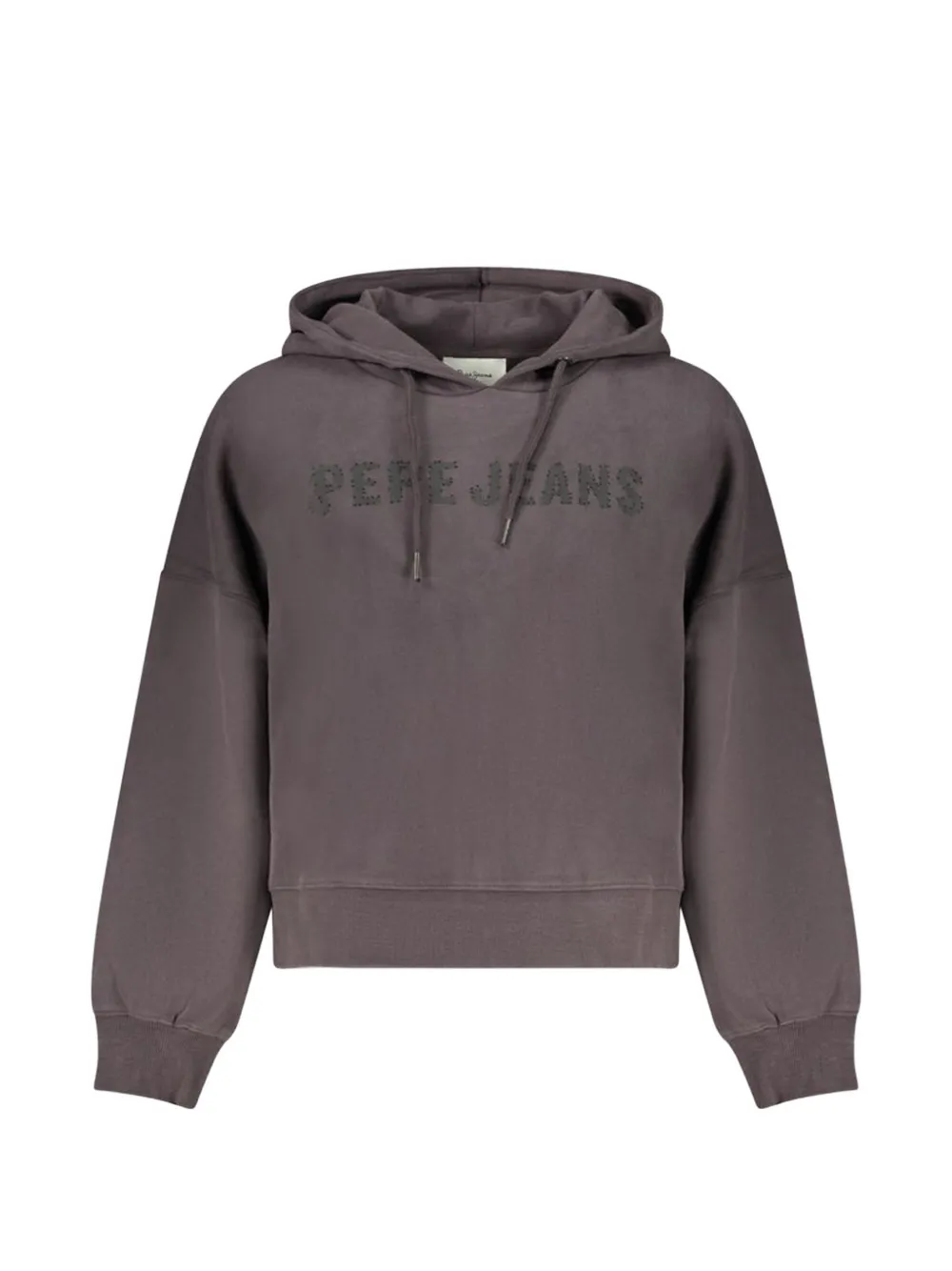 Pepe Jeans Logo-print Drawstring Hoodie In Brown