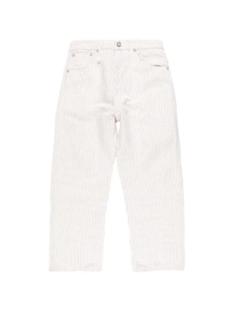 R13 boyfriend jeans con motivo de rayas diplomáticas en colaboración con Boyfriend