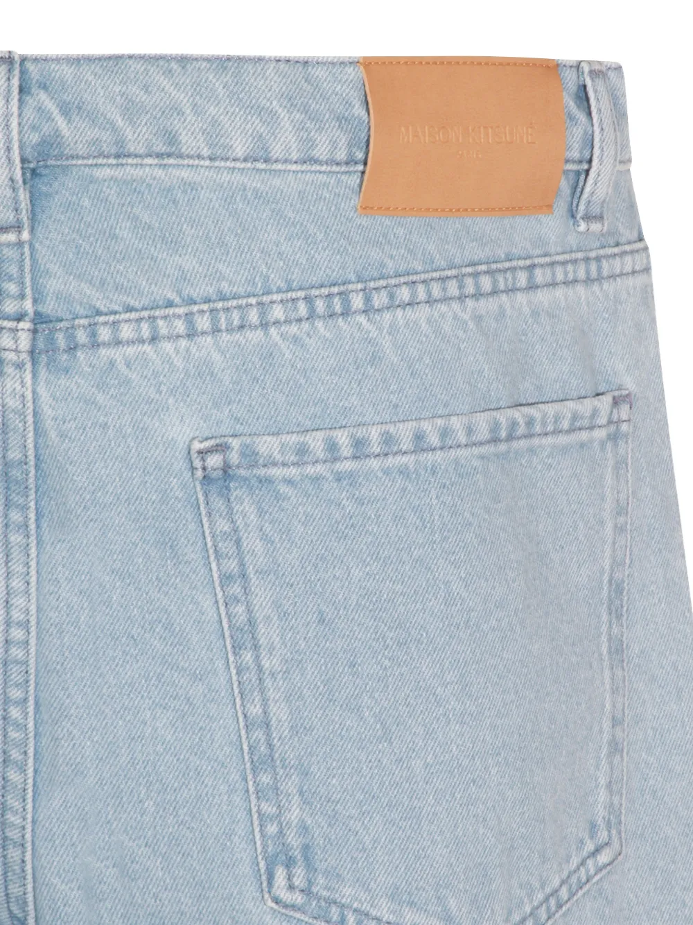 Maison Kitsuné Jeans met logopatch Blauw