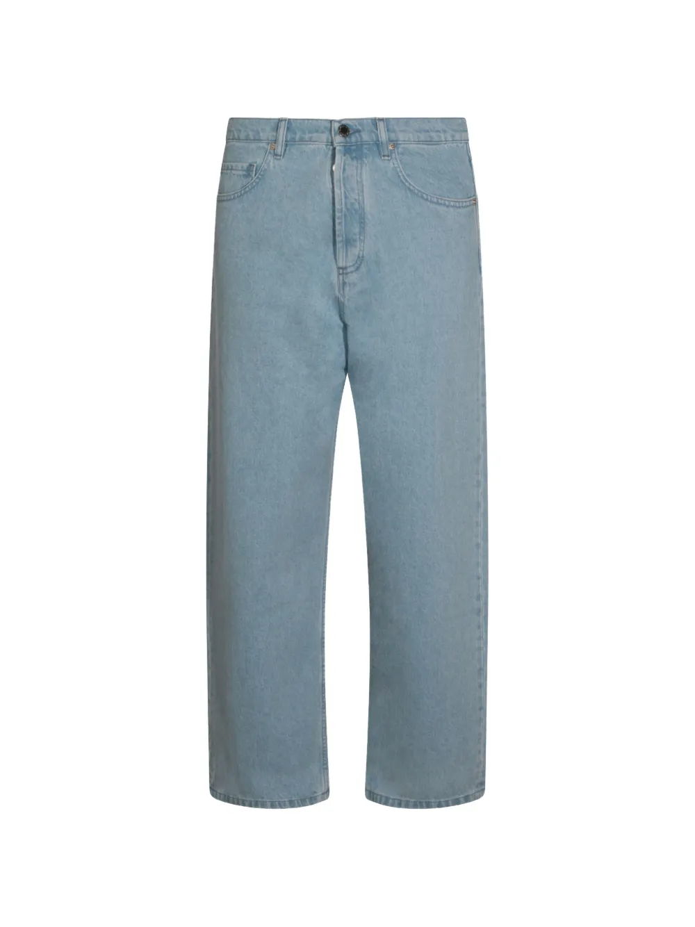 Maison Kitsuné logo-patch wide-leg jeans - Blu