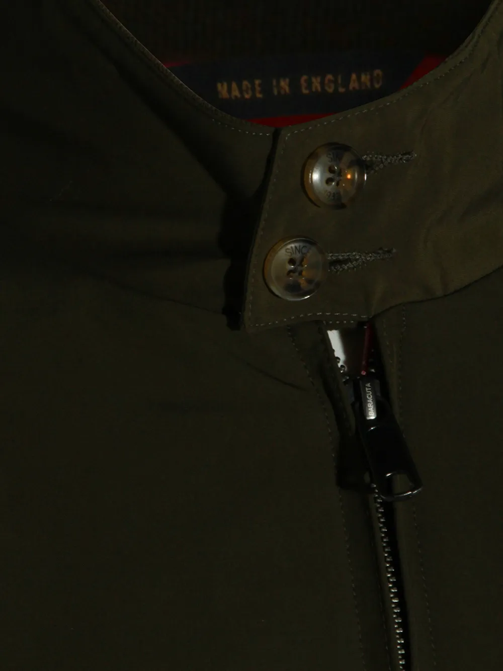 Baracuta Jack met hoge hals Groen