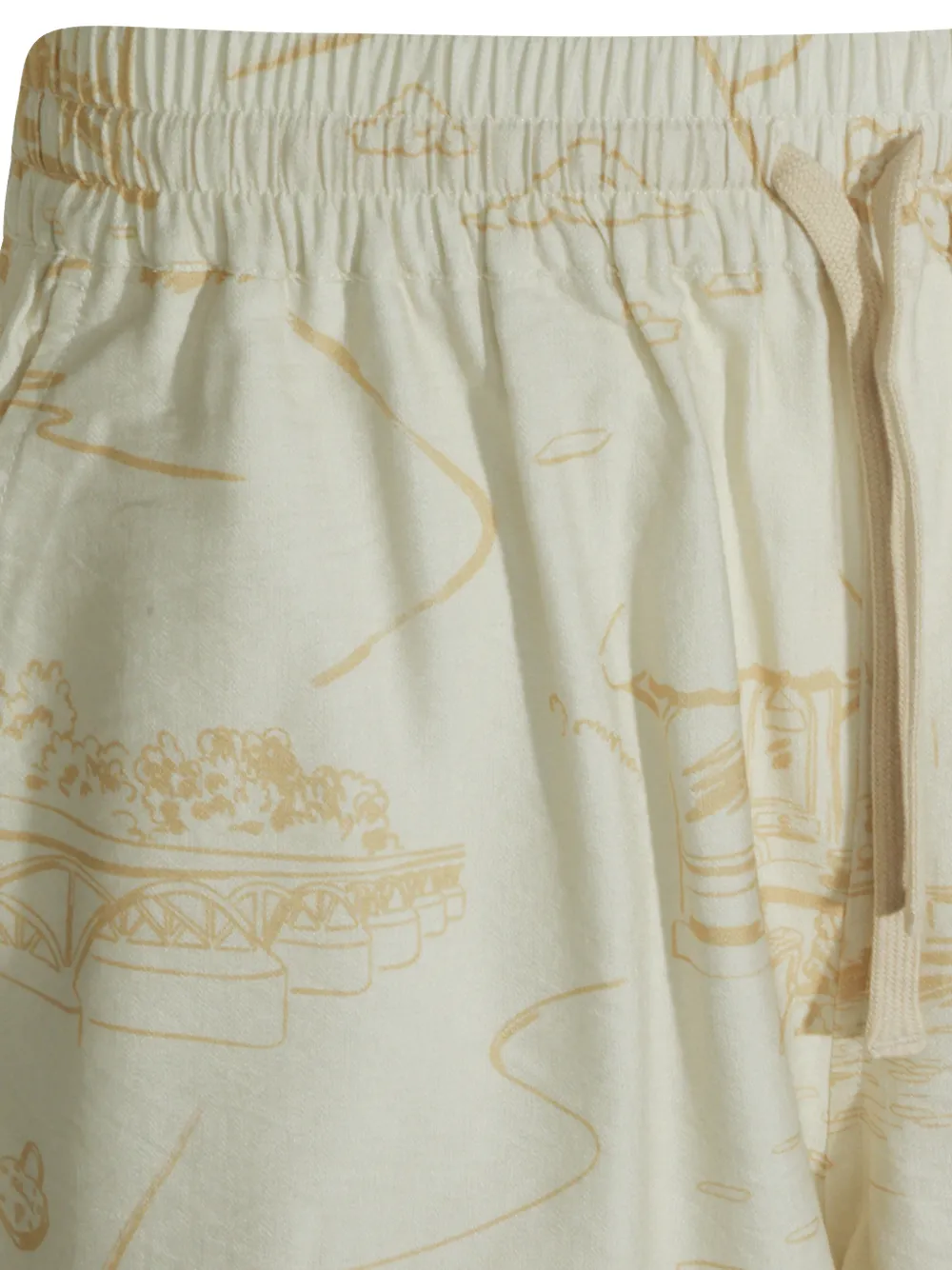 Maison Kitsuné Trainingsshorts met trekkoord Beige