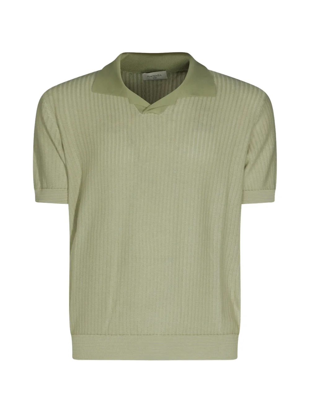 Piacenza Cashmere ribbed-knit polo shirt - Grün