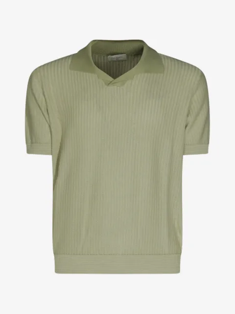 Piacenza Cashmere polo en maille à design côtelé