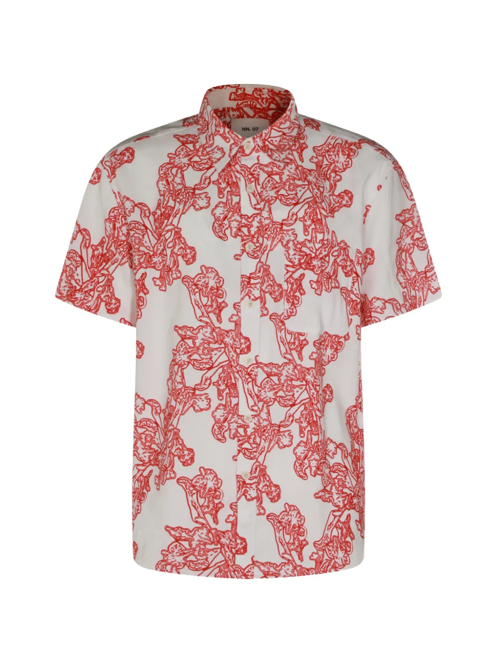 NN07 floral-print short-sleeve shirt - Weiß