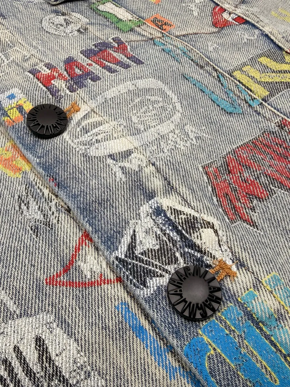 Haculla Denim jack met logoprint Blauw