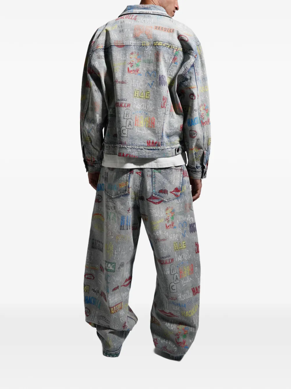 Haculla Denim jack met logoprint Blauw