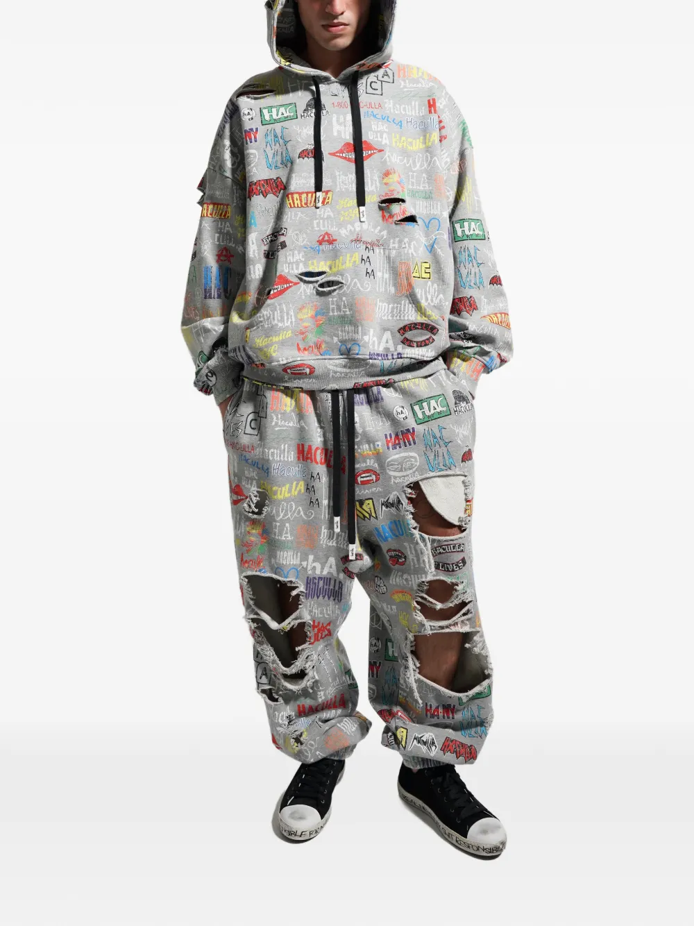 Haculla Hoodie met logoprint Grijs