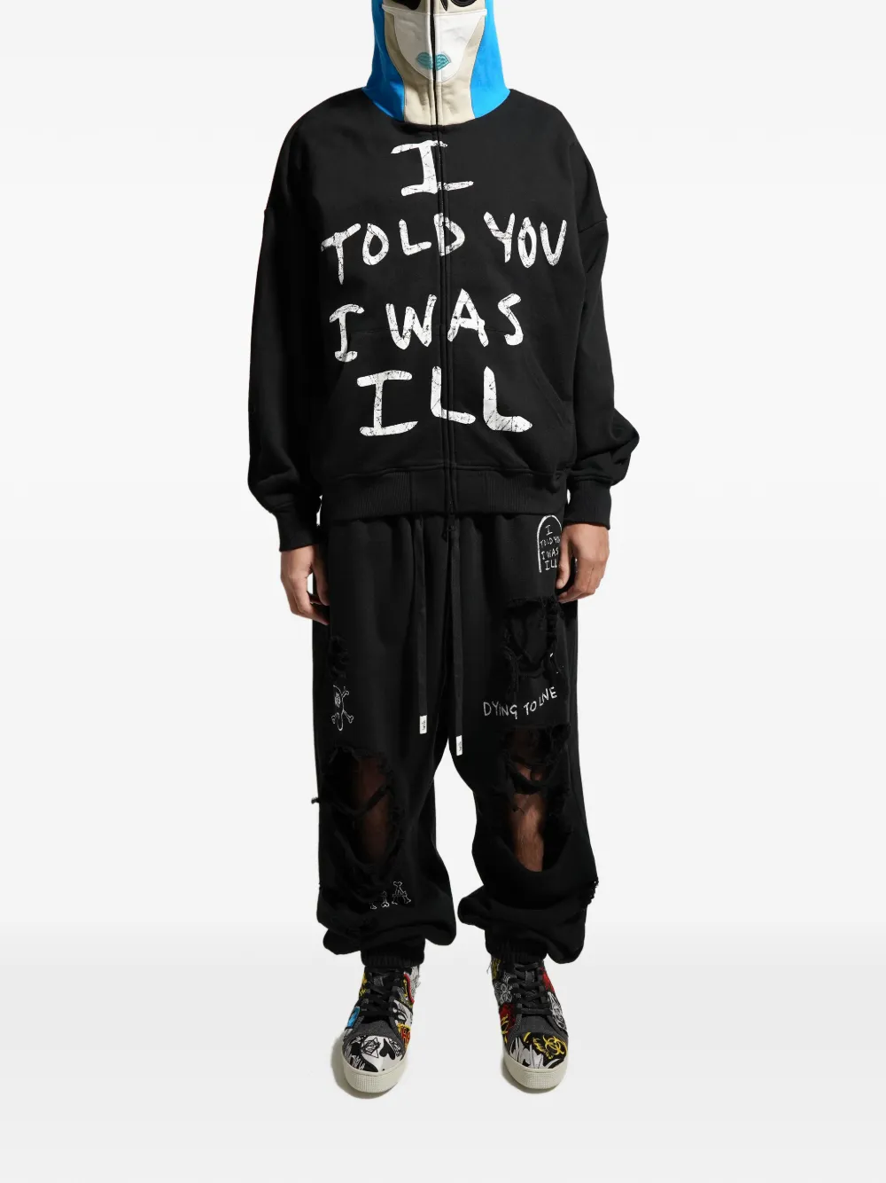 Haculla Hoodie met grafische print Zwart