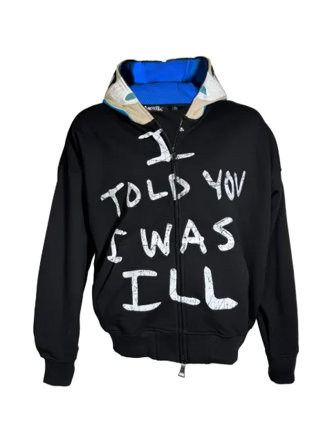 Haculla graphic-print zip-up hoodie