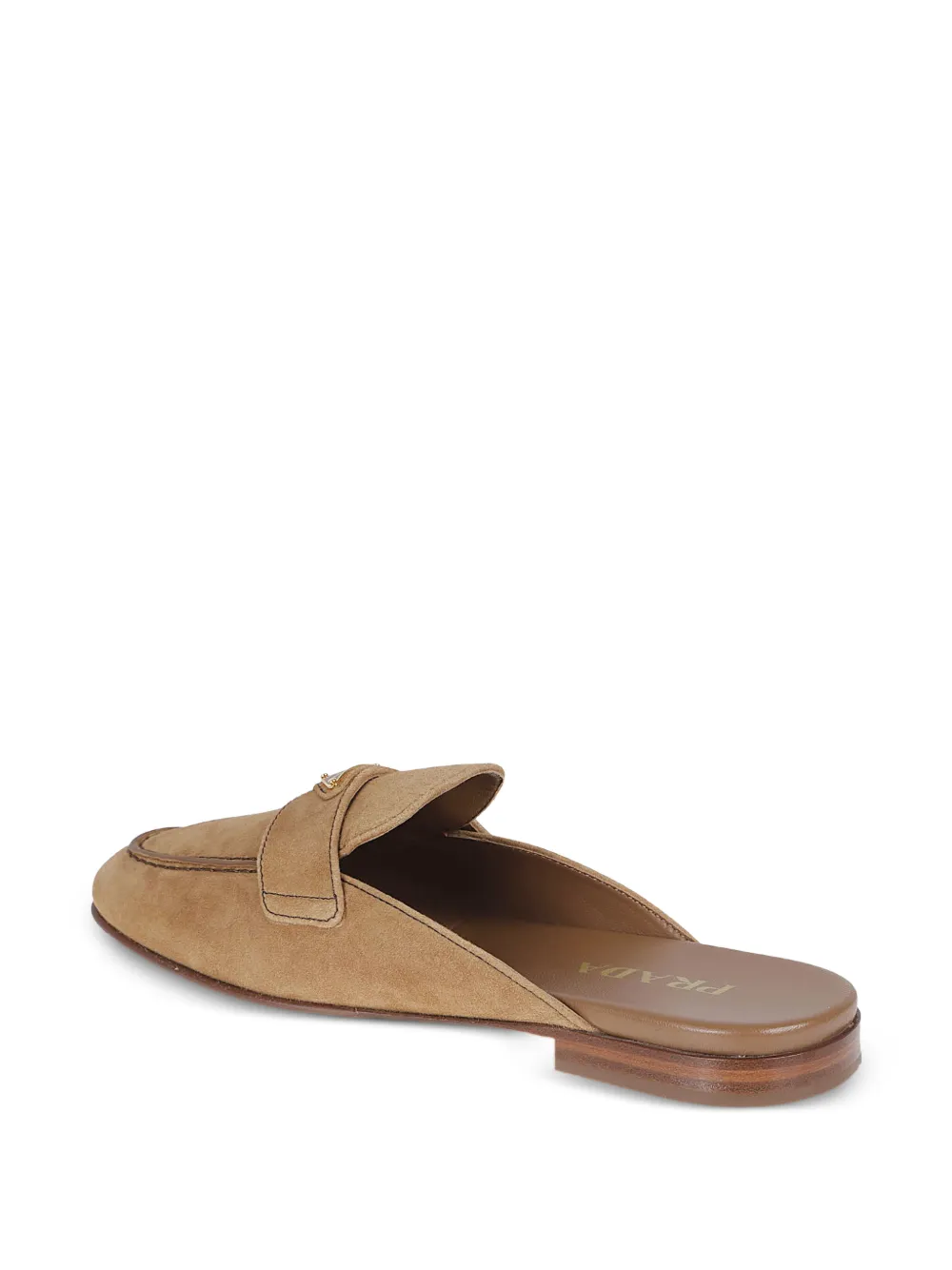 Prada triangle-logo mules Beige