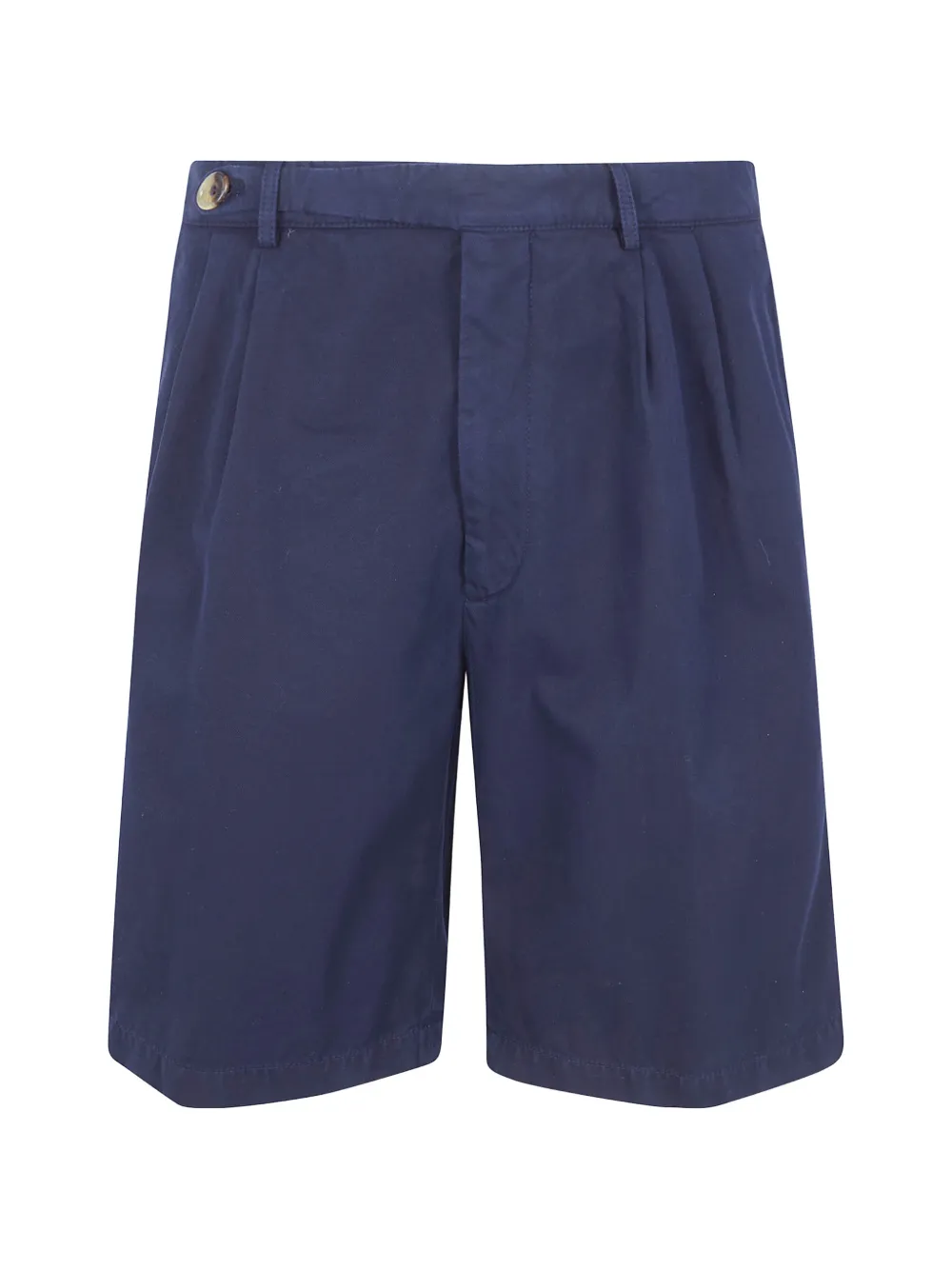 Brunello Cucinelli pleated cotton shorts - Blu
