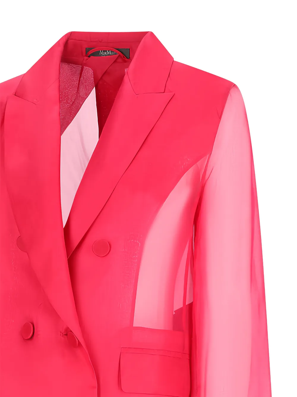 Max Mara Doorzichtig jack met dubbele rij knopen Roze