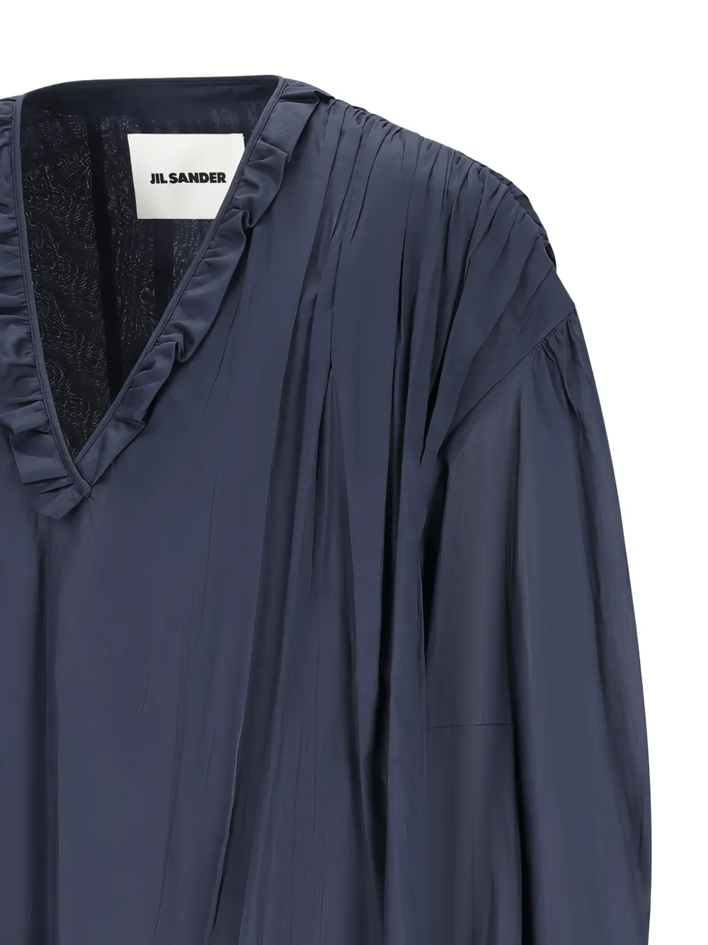  Jil Sander Ruffled Pleated Blouse - Azul 