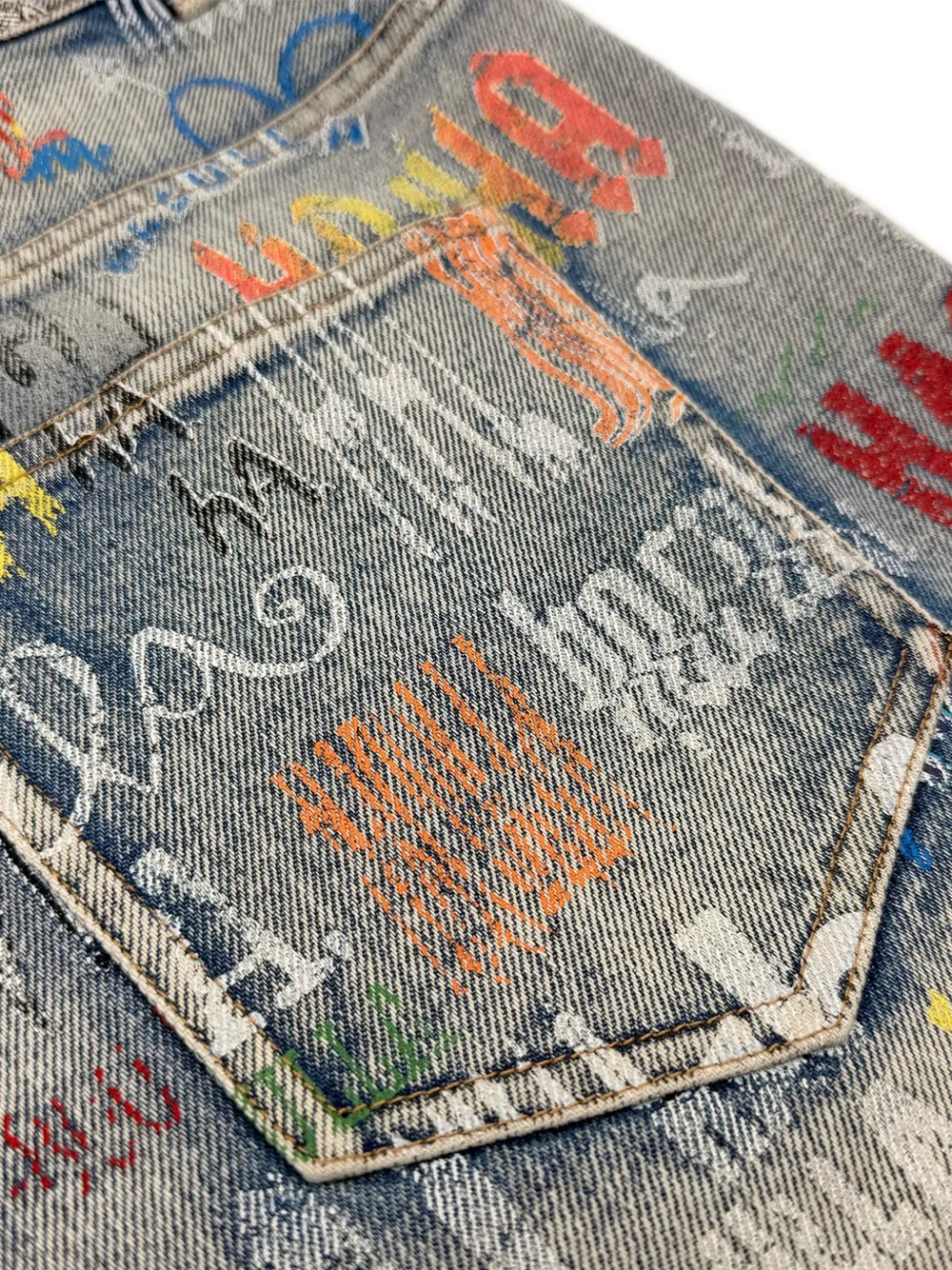 Haculla Jeans met logoprint Blauw