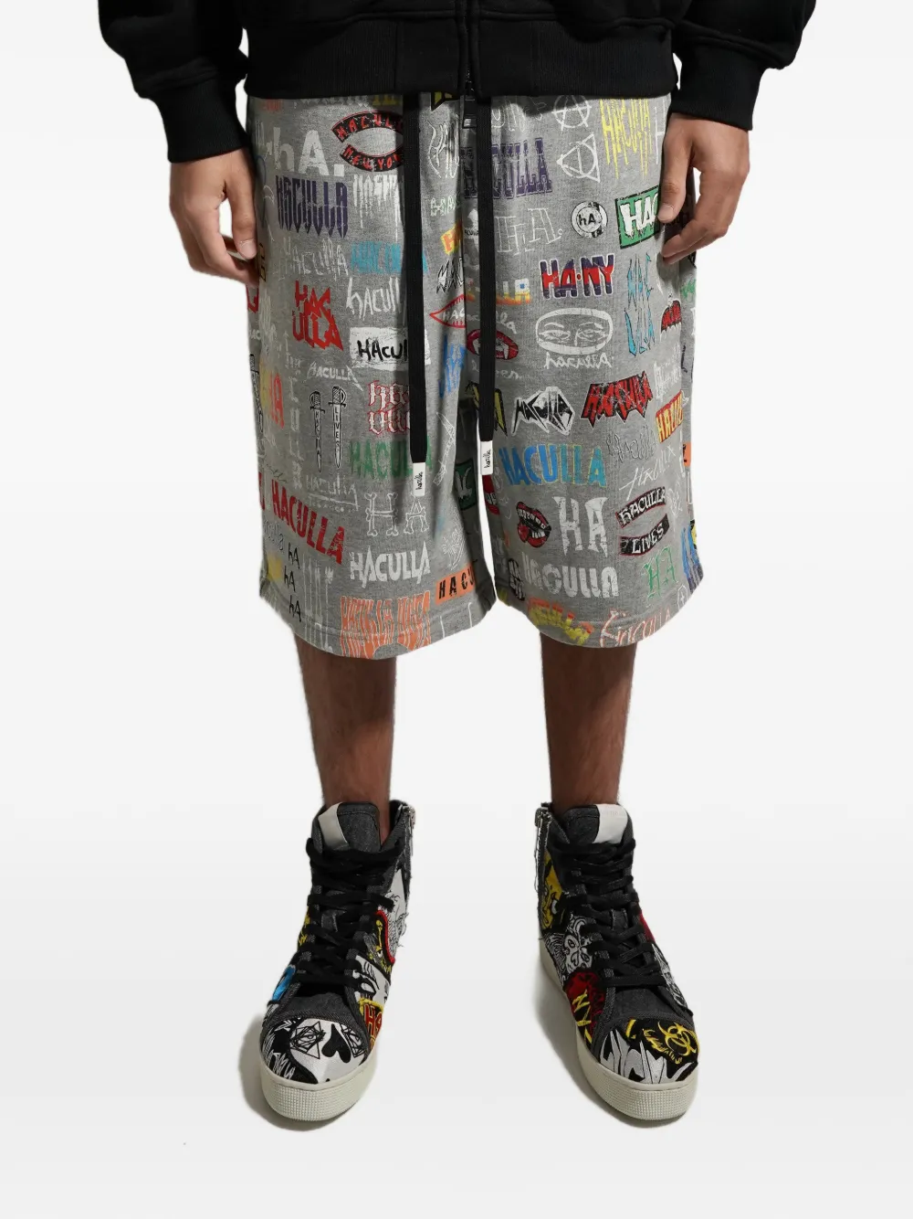 Haculla Shorts met logoprint Grijs