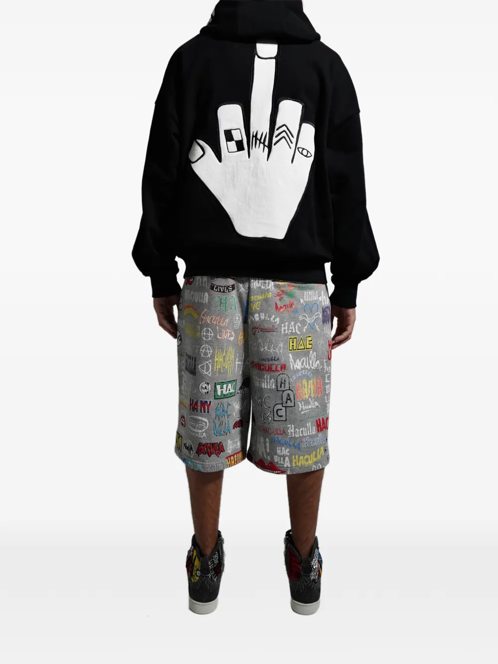 Haculla Shorts met logoprint Grijs