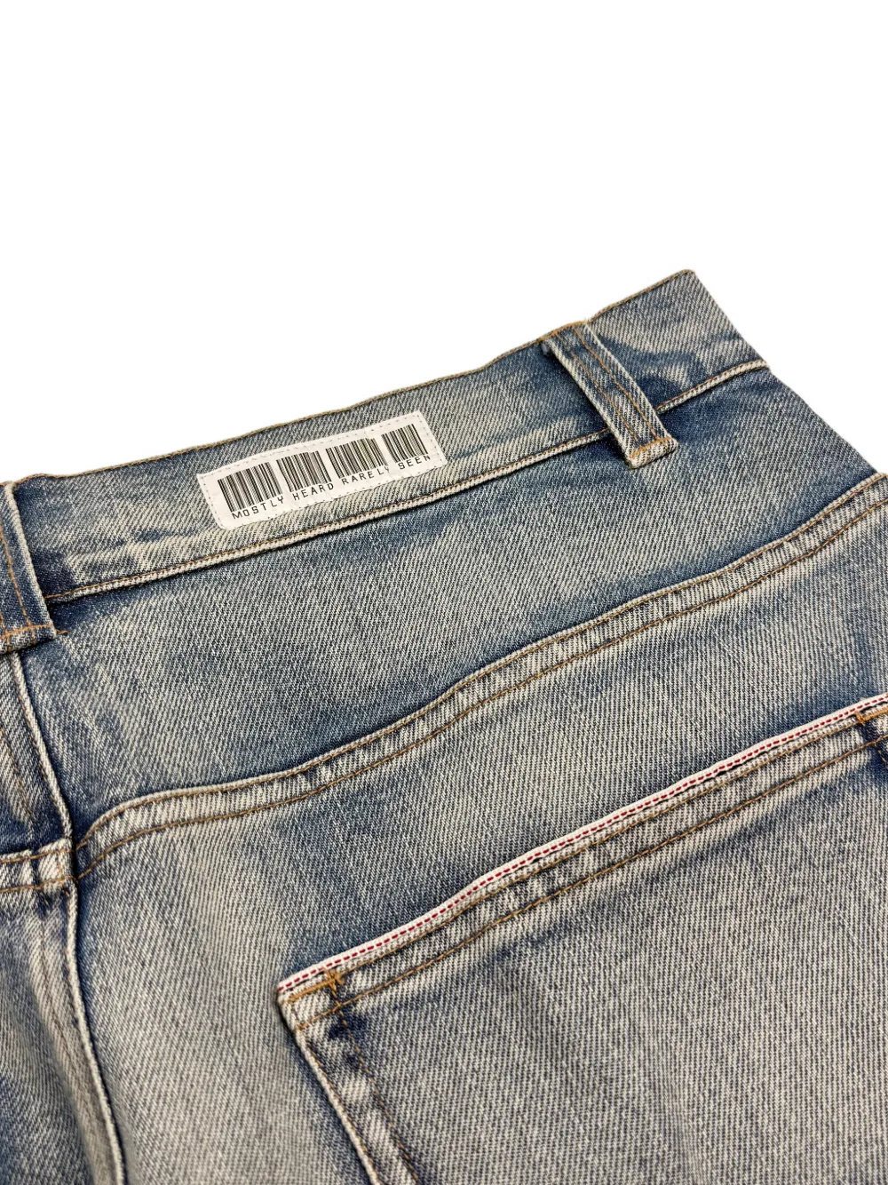 Mostly Heard Rarely Seen Jeans met wijde pijpen en verfborduurwerk Blauw