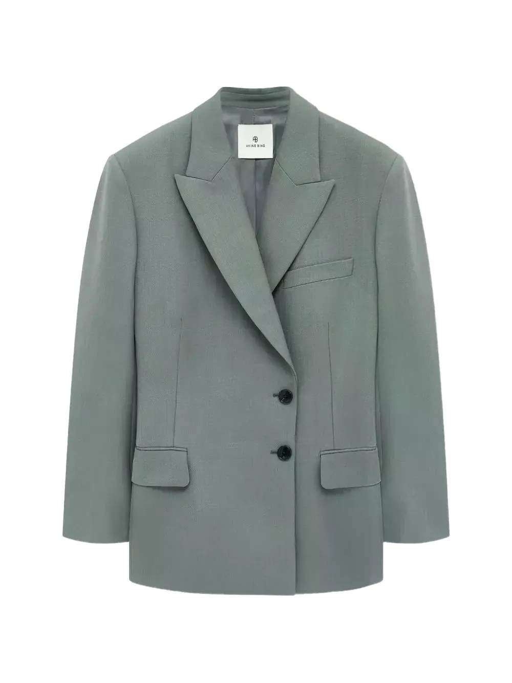 ANINE BING Aretha double-breasted blazer - Verde