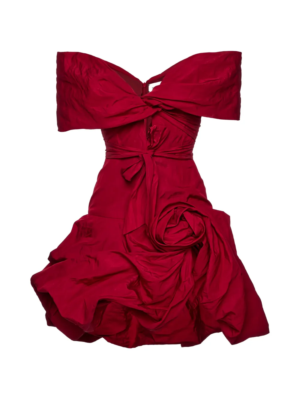 Magda Butrym rosette-detail bubble-skirt dress - Rosso