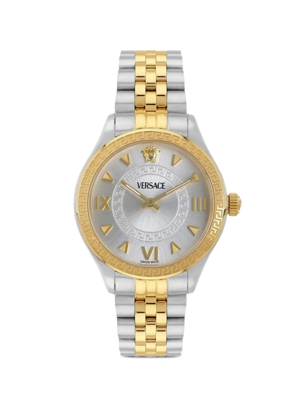 Versace round-face 35mm watch - Silber