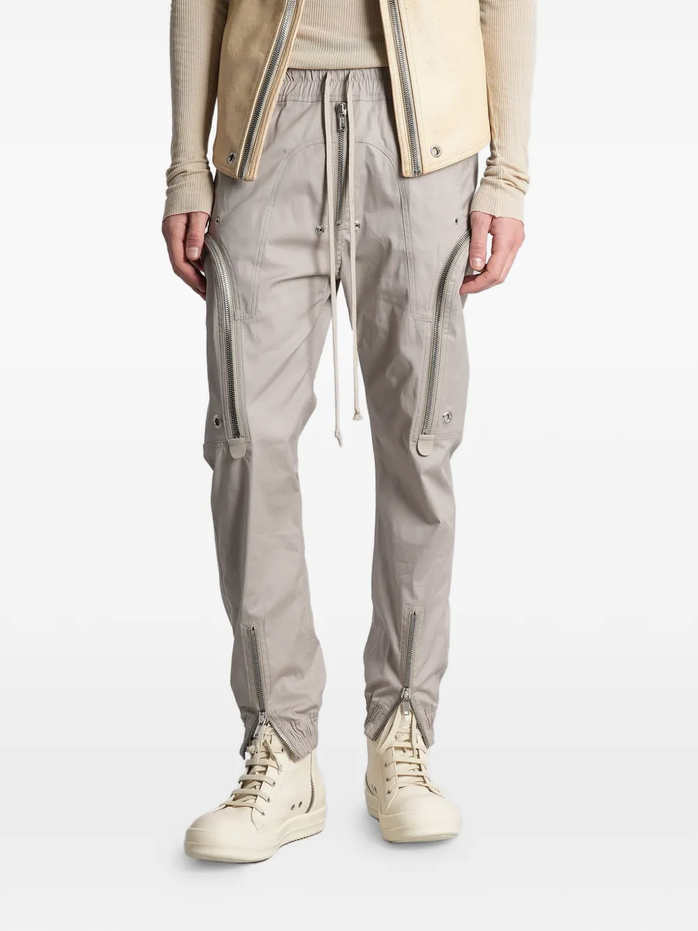 Rick Owens zip-detail cargo pants - Toni neutri