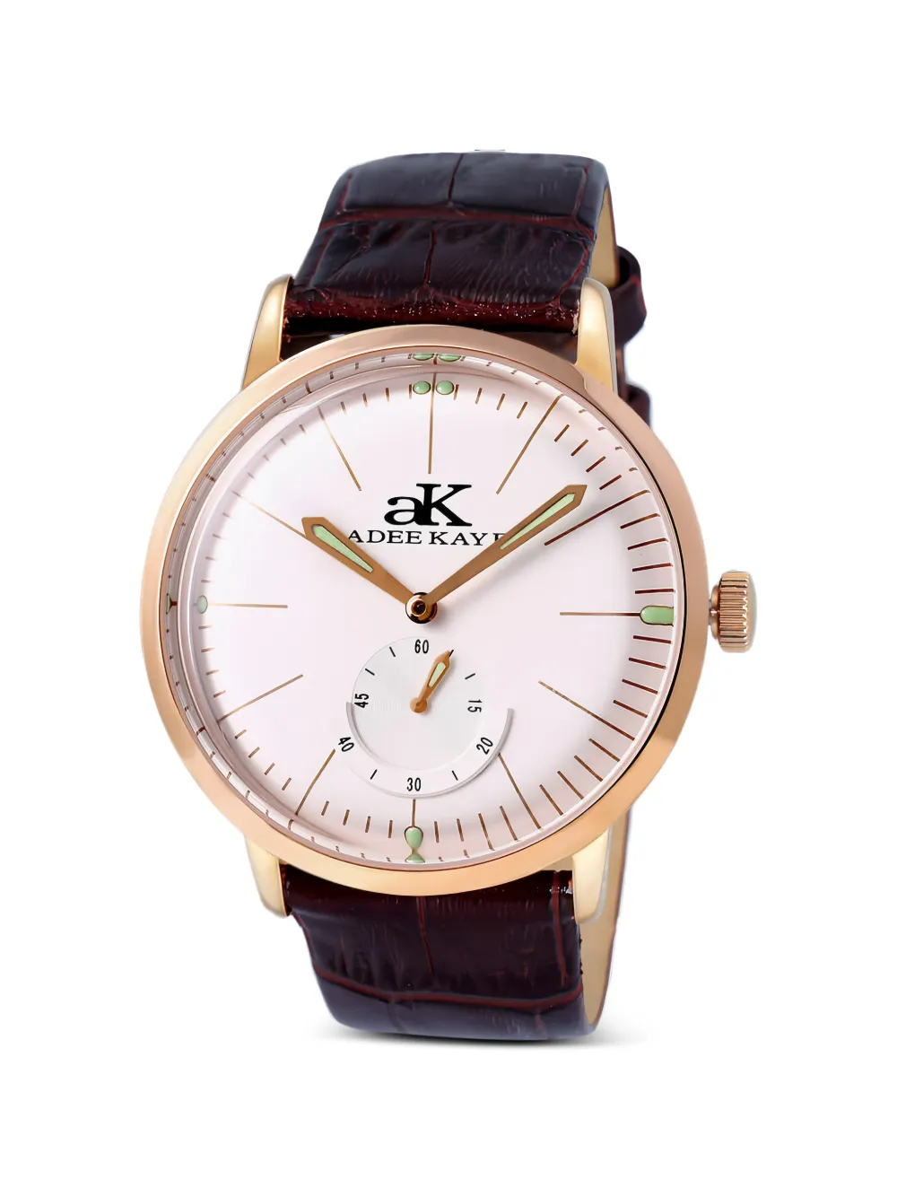ADEE KAYE Simplicity leather watch - Bianco