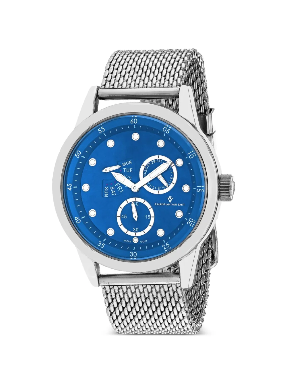 CHRISTIAN VAN SANT Rio 44mm mesh-strap watch - Blau