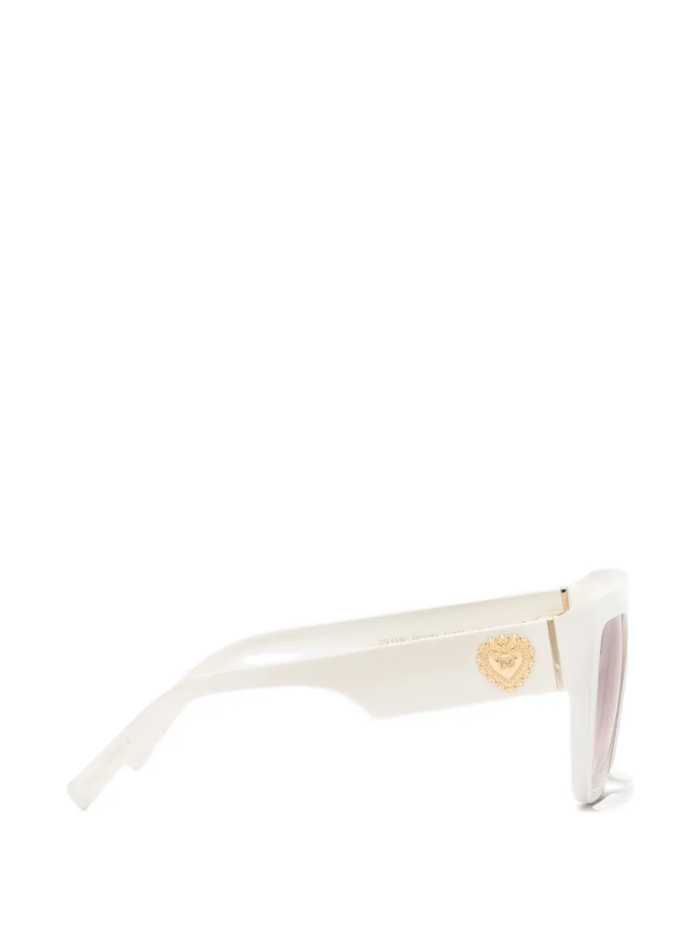 Dolce & Gabbana Eyewear Devotion zonnebril met vierkant montuur Wit
