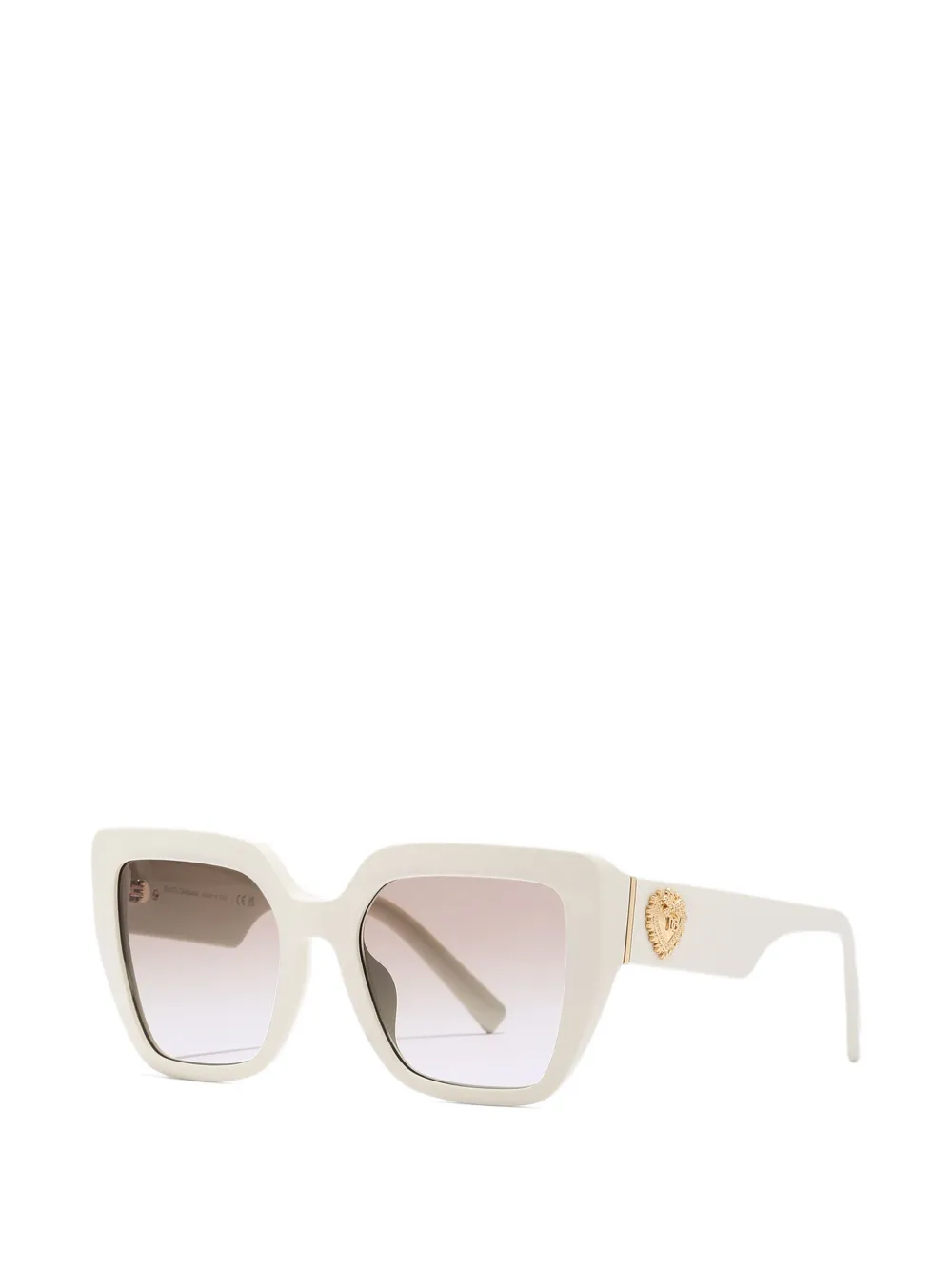 Dolce & Gabbana Eyewear Devotion zonnebril met vierkant montuur Wit