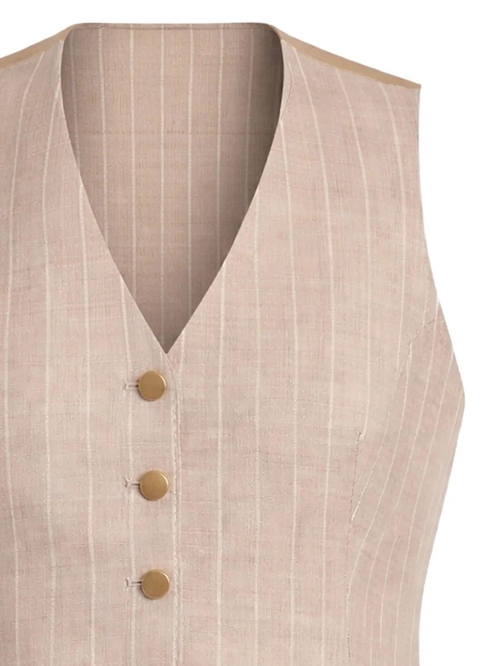 Tagliatore Gilet met krijtstreep Beige