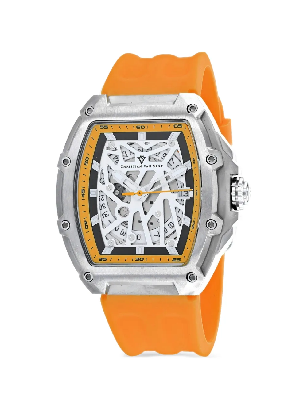 CHRISTIAN VAN SANT Odyssey skeleton-dial watch - Argento