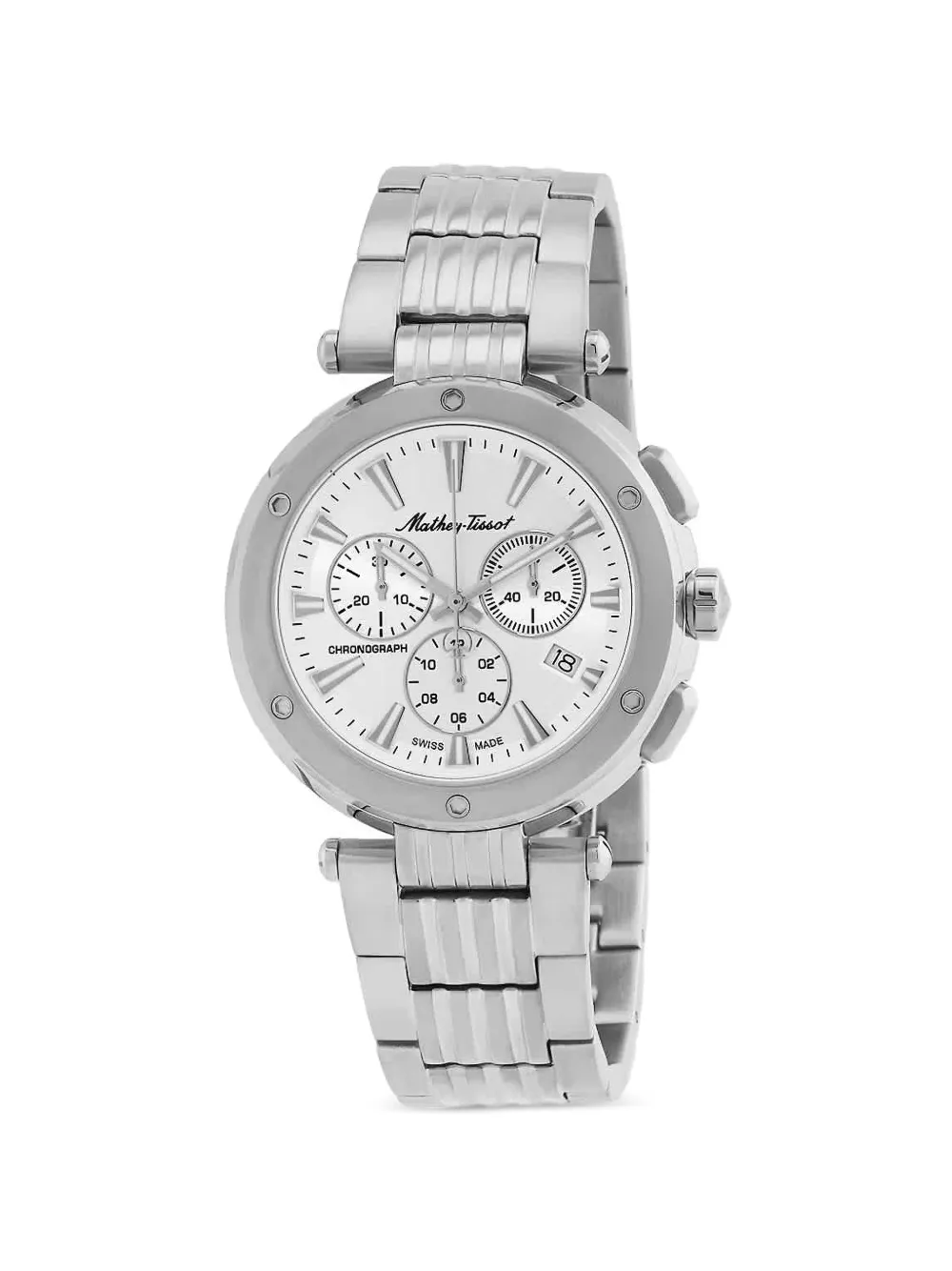 Mathey-tissot Neptune Chronograph Watch In Silver