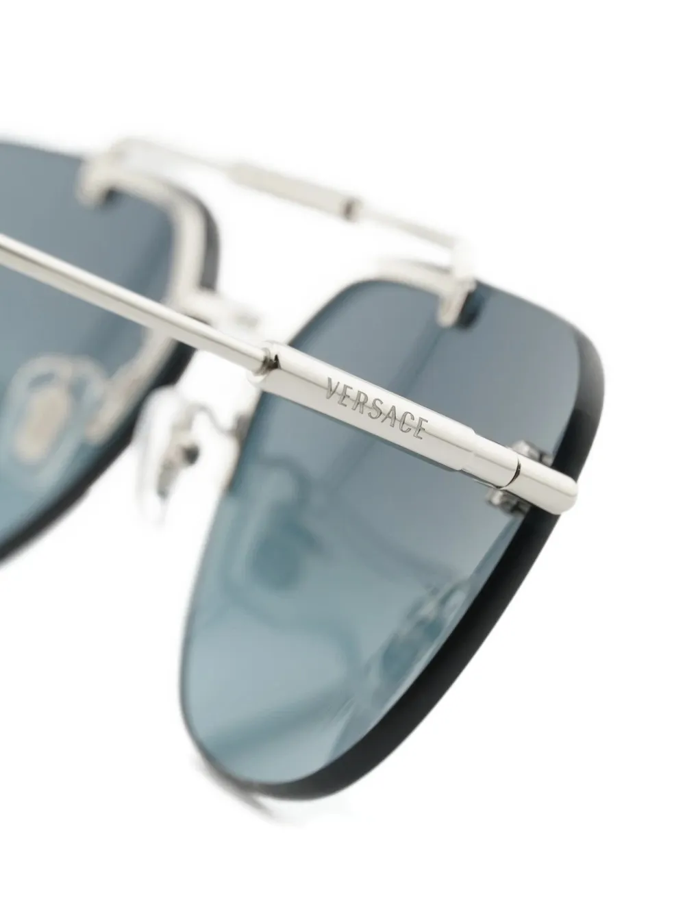 Versace Eyewear Zonnebril met Medusa logo Zilver