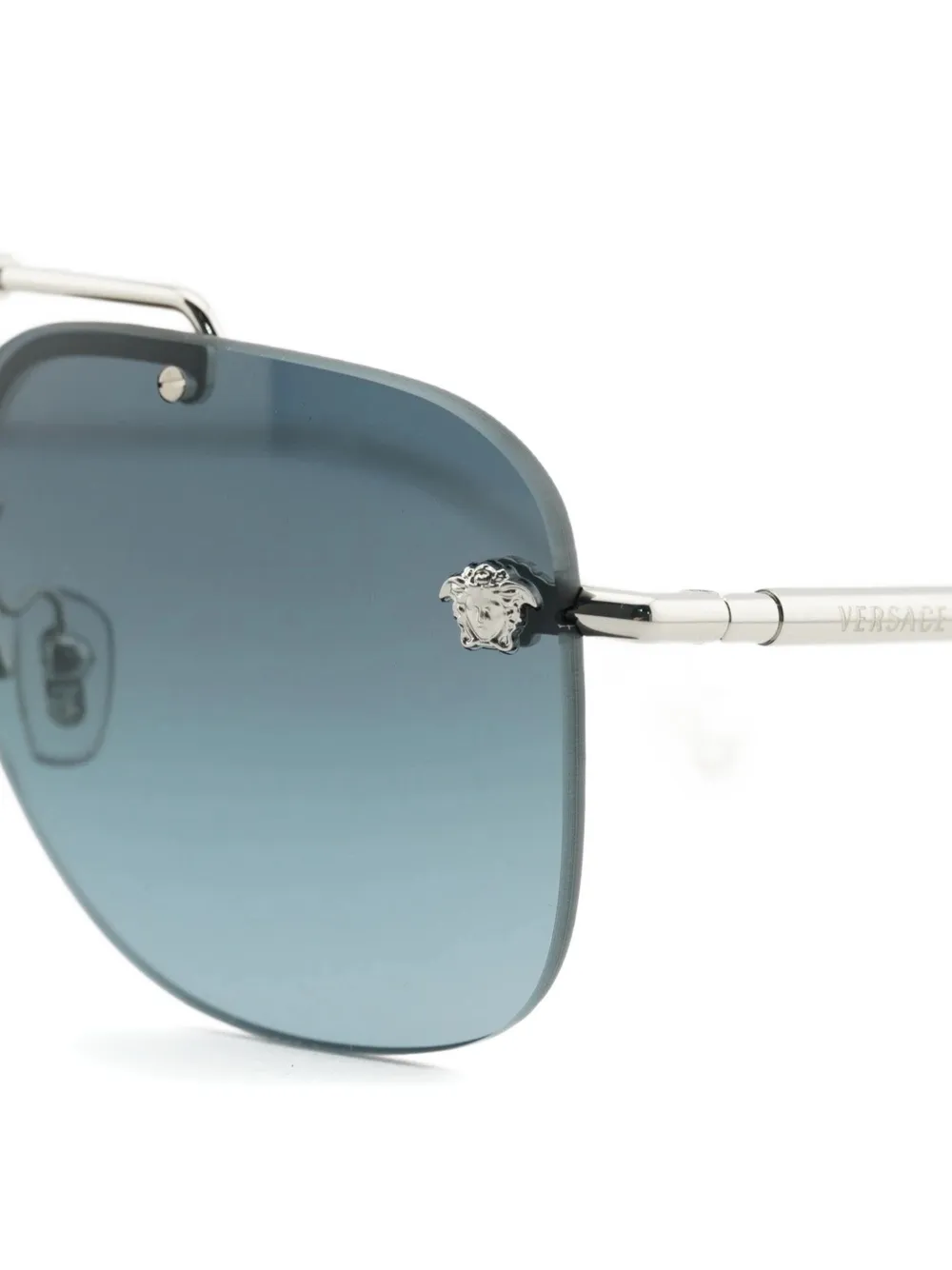 Versace Eyewear Zonnebril met Medusa logo Zilver