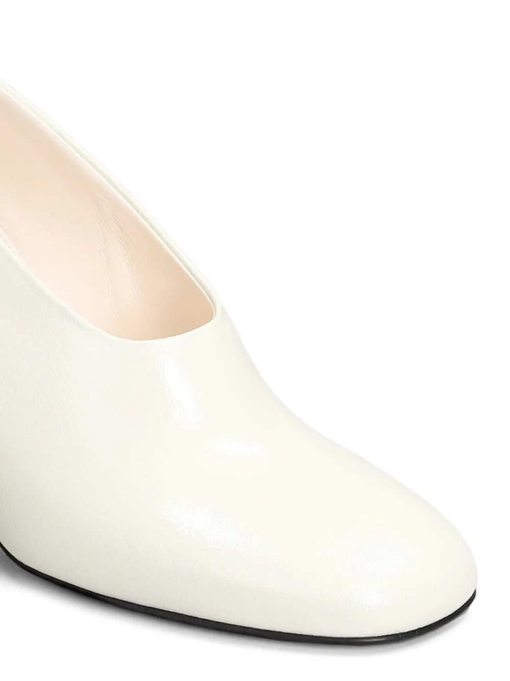 TOTEME Contour polished leather pumps Beige