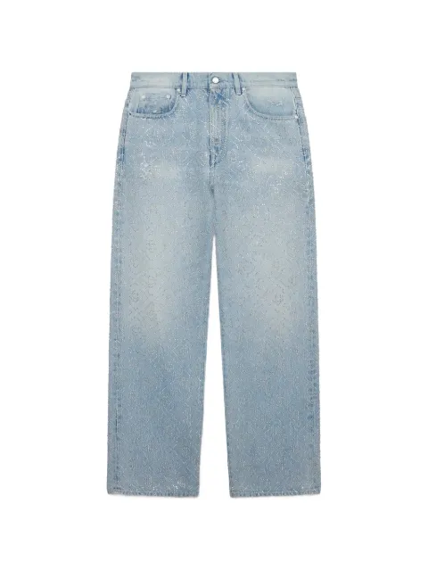 Casablanca jeans con monograma y detalles de cristal