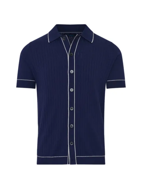 PATRICK ASSARAF ribbed-knit piped shirt