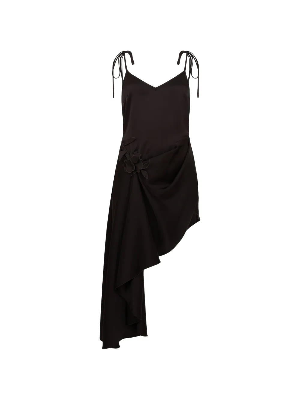David Koma appliqué draped mini dress - Nero