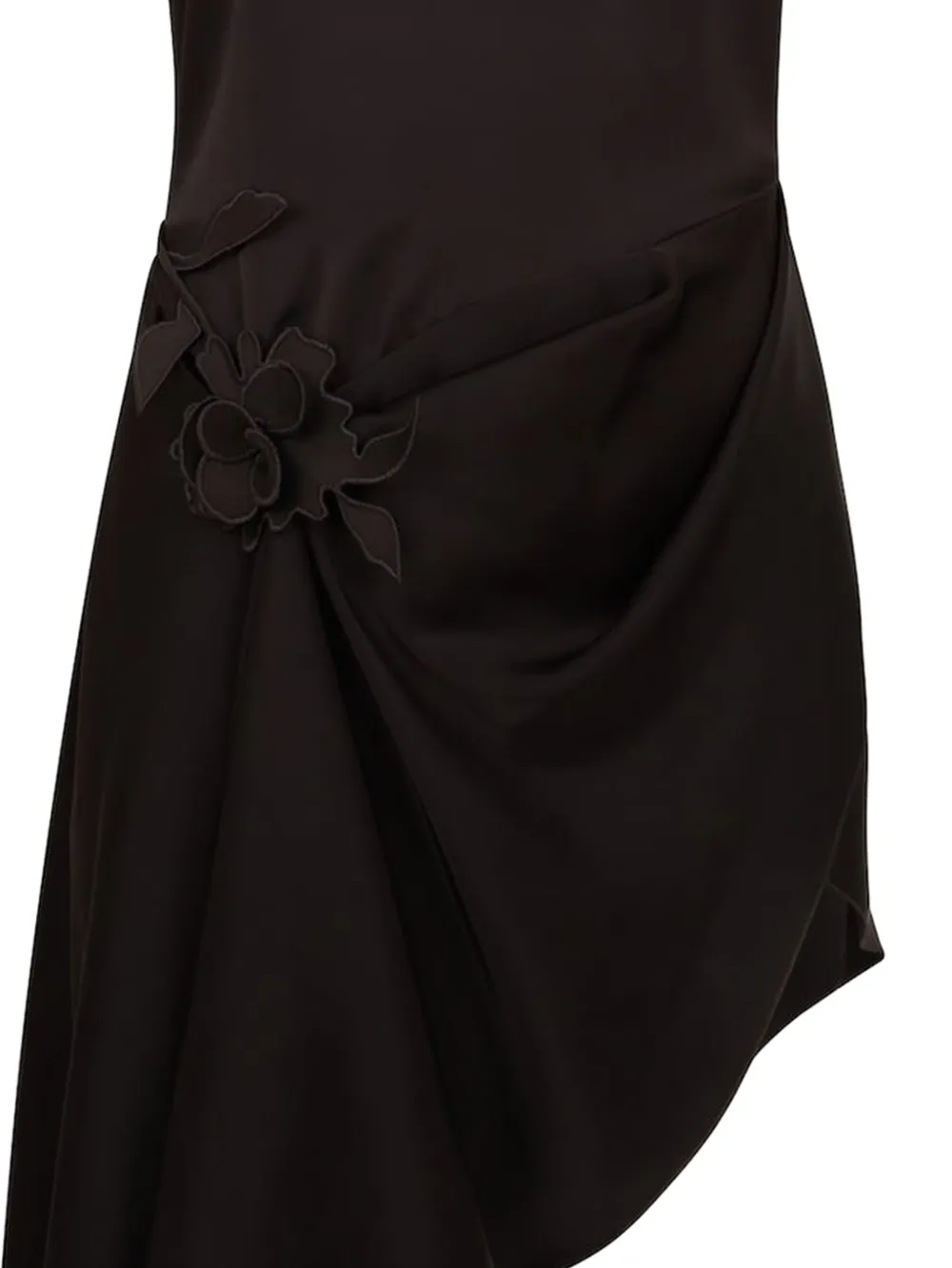  David Koma Robe Courte Drapée à Appliqués - Noir 