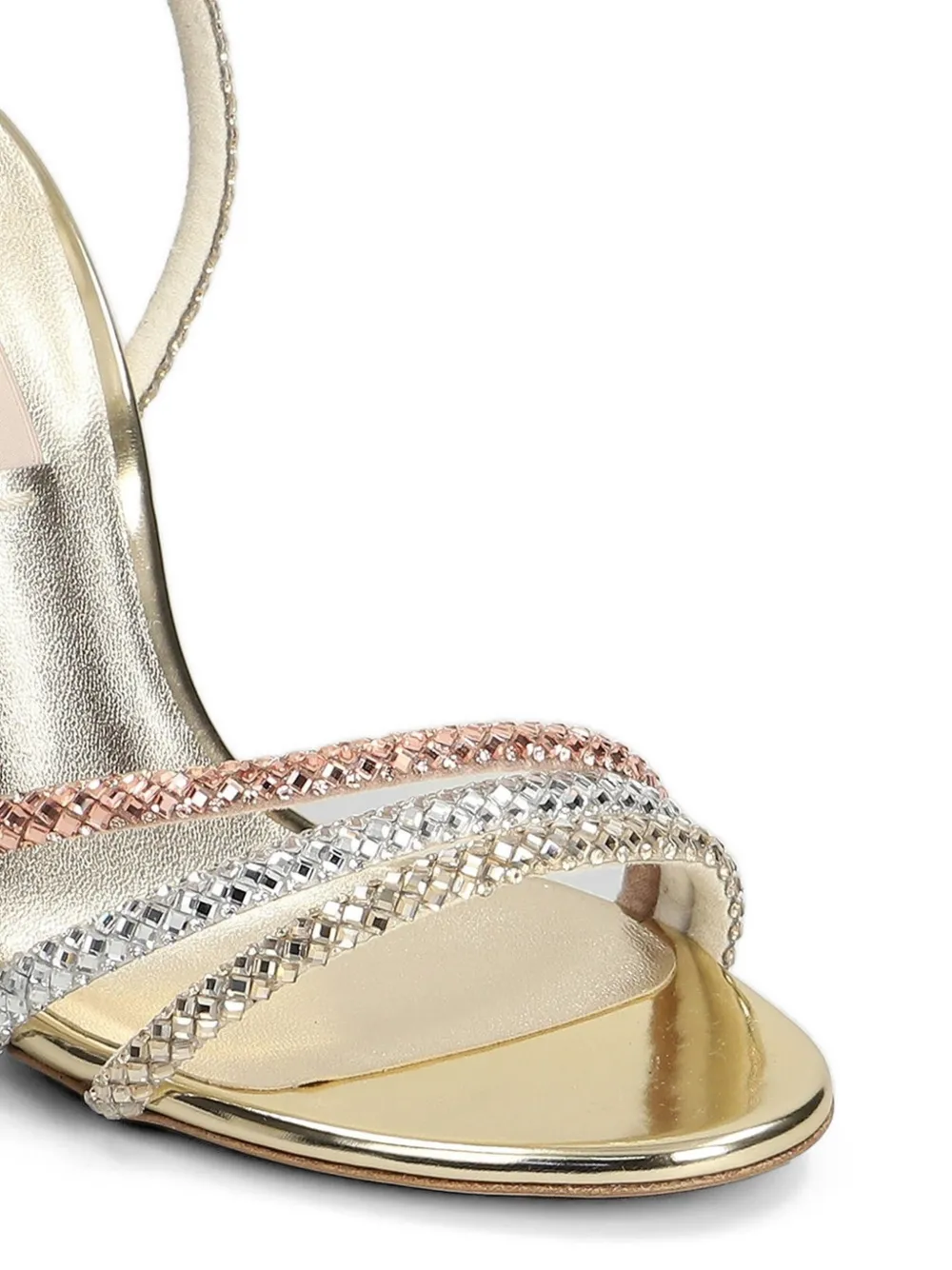 Casadei Andromeda crystal-embellished sandals Goud